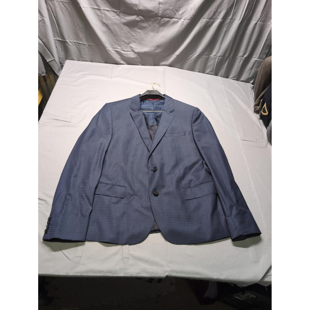 Hugo Blazer Mens 46E Blue Super 100 Suit Jacket Sport Coat Classic Dress Wool